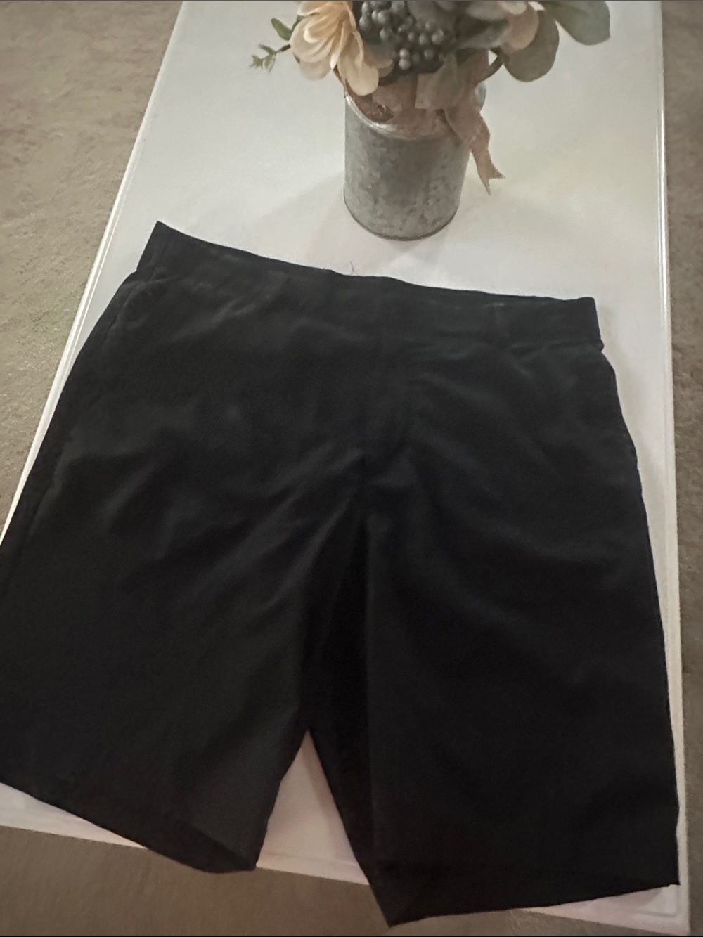 Nike Black men’s zip fly stretch waist band golf shorts